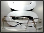 Mens Sophisticated Contemporary Modern Style Clear Lens Eye Glasses Silver Frame