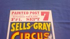 Nos Vintage Sells And Grey Circus Poster Scary Clown 22 X 14 Painted Post