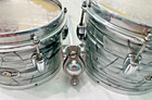 1970s Slingerland Light Blue Pearl 8 And 10 Concert Tom With Mount