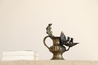 Antique Himalayan Cast Bronze Ganesha Oil Lamp Tibetan Buddhist Asian Decor