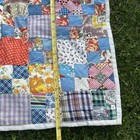 Vintage Crazy Scrap Cutter Quilt Cottage Primitive Farmhouse 72x52