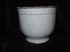 Hollohaza Hungary Porcelain Planter Vase  unused  With  Gold Rims