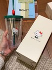 2025 Starbucks X Hello Kitty Thermos 16 Oz  Cold Water Straw Mug With Cute Bow