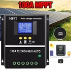 4800w 100a Mppt Solar Charge Controller 12v 24v 36v 48v Battery Pv Regulator Us