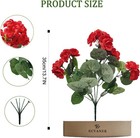4 Pack Artificial Flowers 14   Geranium Silk Flower For Outdoors Uv Resistant 