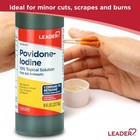 Leader Povidone Iodine Topical Solution First Aid Antiseptic Wound Cleanser 8 Oz
