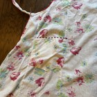 Vintage Floral Bib Apron Womens One Size Scalloped Ric Rac Trim Pocket Kitchen