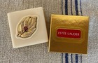 Vtg Estee Lauder Spellbound Ladybug Leaf Solid Perfume Compact Gold Tone Enamel