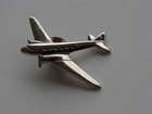 Vintage Dc-3 Airplane Metal Stud Style Lapel Ballou Pin Back  1-1 2  Long