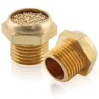 12 Pcs Pneumatic Sintered Brass Air Pneumatic Muffler Silencer Pneumatic Exha   