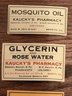 Vintage Drug Store Pharmacy Apothecary Labels Rare Orange Labels Berwyn Illinois