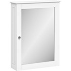 Bathroom Medicine Cabinet Mirror Adjustable Shelves Wall Mount Storage Organizer