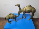 Vintage Etched  Brass Camel Figurines Lot Of 2