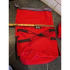 Abo Red Canvas Dog Travel Bag And Collapsible Portable Water Bowl Set Hiking