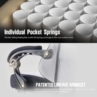 Fabric Gaming Chair With Pocket Spring Cushion   Footrest  Ergonomic High Back