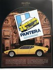 Vtg 1970 De Tomaso Pantera  Dealer Sales Brochure   Pantera International Sticke