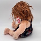 Ty Beanie Kids Ginger Plush Girl Doll 10  Retired 1999 Red Hair Plaid Dress Mwmt