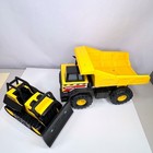 Tonka Classic Steel Yellow Mighty Dump Truck 354 And Bulldozer Steel Crawler 952