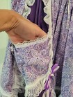 Vtg Nwt Fun Fancy Ca Originals Purple Paisley Ruffle Lace Square Dance Set M