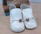 Vintage Walker Shoes New In Box Baby Booties Bell   s Soft White Leather 1950 s 