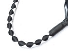 Pu Leather Motorcycle Whip Get Back Whip With Skull Tassles 36  Black   White