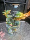Three Headed Dragon Statue Resin Hydra Fantasy Decor Orb Crystal Ball Base Displ