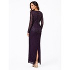 Scala Purple Beaded Lace Evening Gown Dress Size L Formal Mother Of Bride