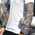 2 X Tattoo Arm Sleeves Fake Nylon Elastic Stocking Full Arm Skulls Halloween Str