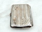 George V Sterling Silver Cigarette Case A  Barnett Birmingham 1910