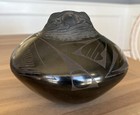Imelda Quezada Pottery - Mata Ortiz Black Owl Head Pot - Artist Signed