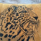 Vintage 90s Suede Leopard Throw Pillow Patchwork Animal Print Maximalist 15x15