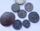 Lot Of Seven   7   Uncleaned Ancient Roman Bronze Coins 