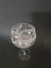 Hand Etched Italian Crystal Goblet Sandblasted Wine Glass 17oz Mermaid Dolphins