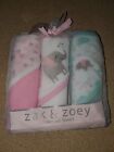 Girls Zak   Zoey 3 Pack Baby Elephant Towels