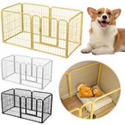 6 Panels Dog Pen Pet Playpen Kennel Fence Puppy Exercise Barrier For Indoor Usa