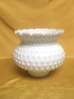 Vintage White Milk Glass Lamp Shade Hobnail Light Globe 3    Fitter Rim