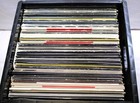 12  lp Vinyl Record Black Plastic Case Foldable-road storage Stackable 80 Vinyl 