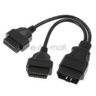 16 Pin Obd2 Obd Ii Splitter Adapter Cable Ra Male To Dual Female Y Cable 30cm