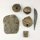 Brass Fur Trade Relics Lot Of 6- Repurposed Items   Bells - Cass Co Mn Dug Finds