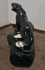 Vtg Mcm Art Deco Retro Ceramic Statue Black Panther 13  Long X 9  Tall