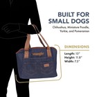 Rope Denim Small Pet Carrier Tote Bag     Stylish   Durable Dog Purse For Cats    