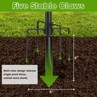 73 Inch Heavy Duty Bird Feeder Pole 5 Prong Base 1 Inch Diameter Stand