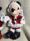 Mickey   Minnie Mouse Plush Christmas Santa Clause Disney Parks Holiday Nwt