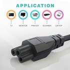 Lot Of 1-100 Ac 3 Prong Laptop Power Cord 3ft 5ft 10ft 125v C5 Premium Cable