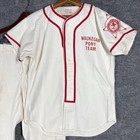 Vintage 50s Wilson Baseball Jersey Uniform Youth M Waukegan Illinois Lake County