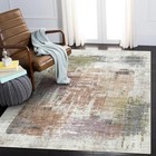  Washable Rug  Ultra Thin 3x5 Rug - Non Slip Carpet - Small Neutral Area Rugs 