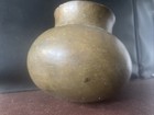 Antique Vintage Solid Bronze Pot Belly Pitcher Jug European Primitive Round