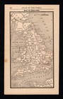 1888 Tiny Antique England Map Miniature Size Vintage Map Of England 3242
