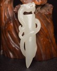 Certified Natural Hetian Jade Hand-carved Exquisite Dragon Pendants 7770