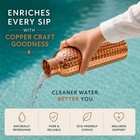 34oz Pure Copper Water Bottle - Handmade Hammered Finish - Ayurvedic Health Usa